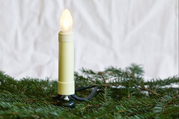 LED Lichterkette 15-tlg. E10 matt, geriffelt